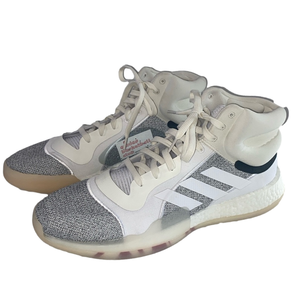 Adidas Marquee Boost Off White/Gray Basketball Sneakers Size 18 Shoes